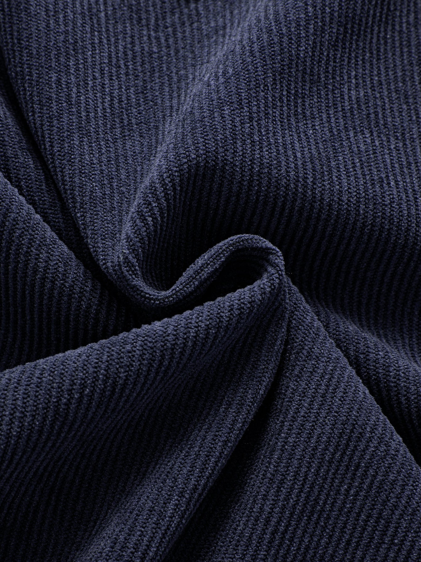 Contrast Corduroy Hooded Overshirt With Pockets