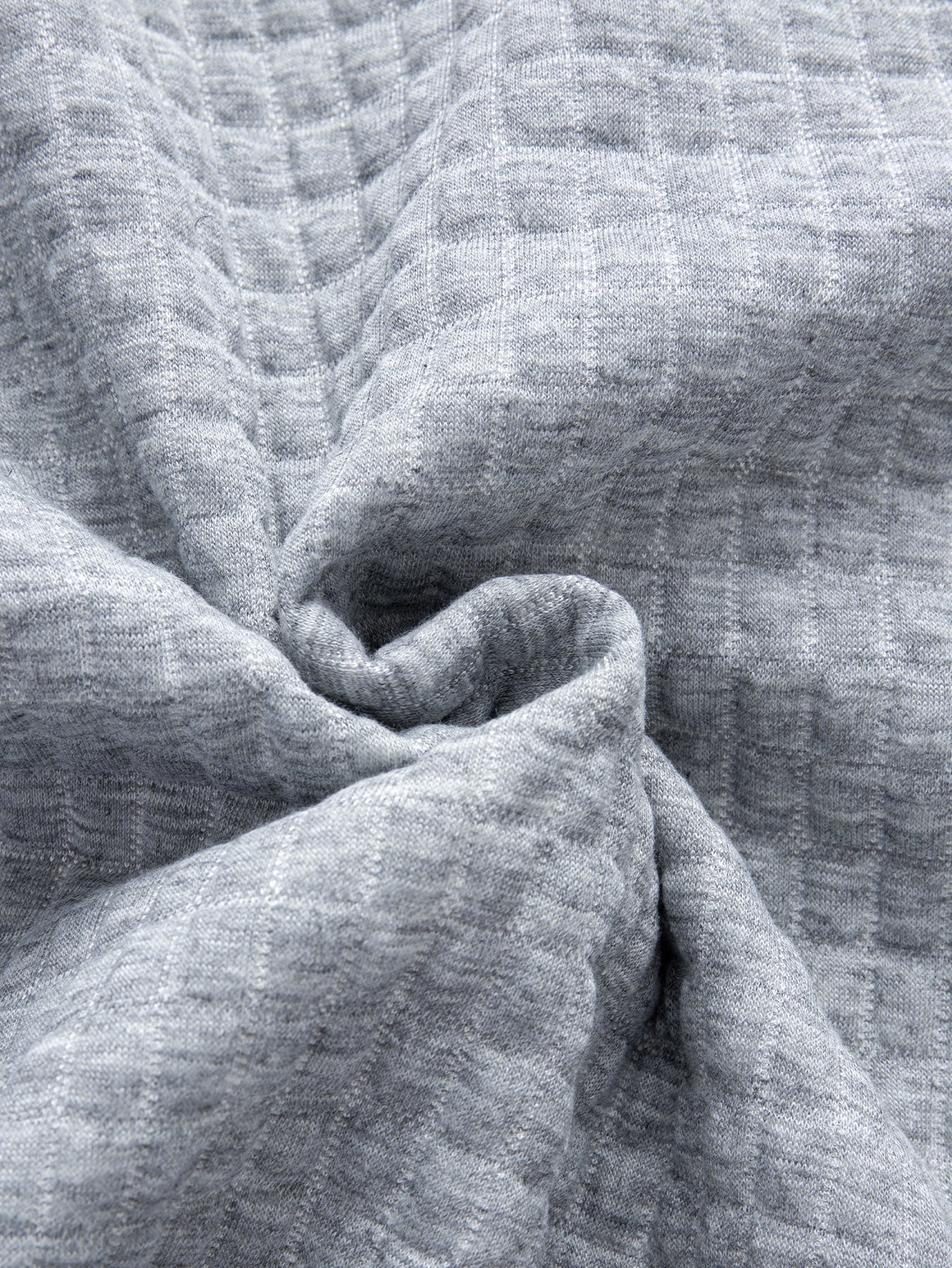 Contrast Waffle Hooded Shirt