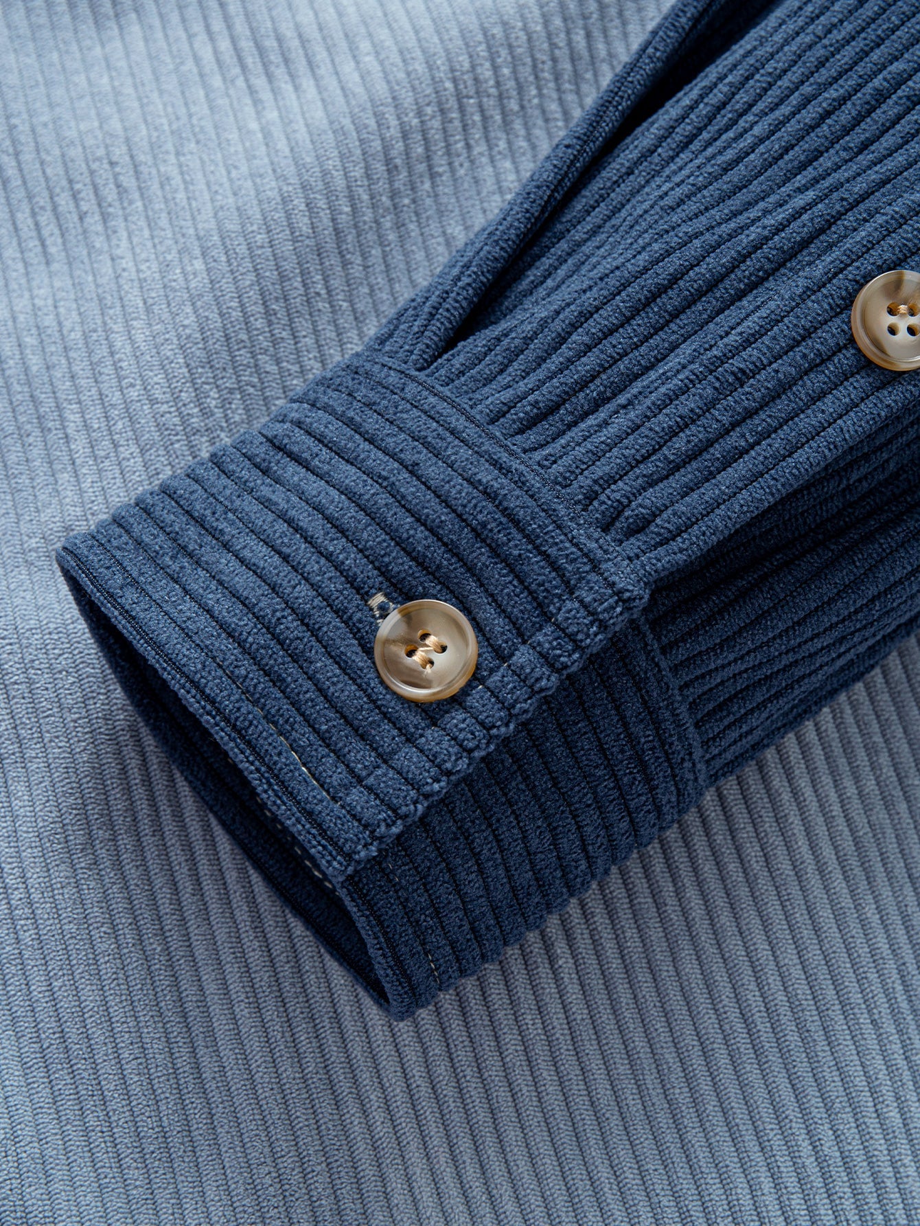 Relax Fit Corduroy Patchwork Hooded Shirt With Pockets