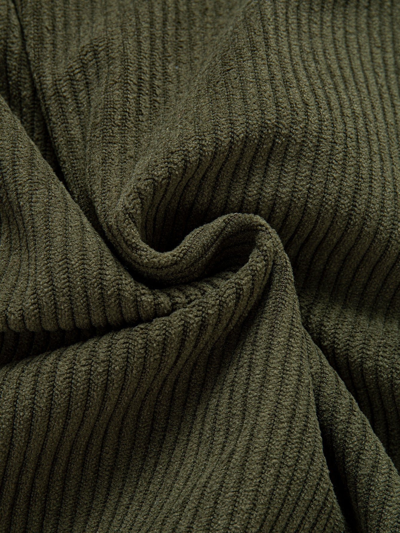 Relax Fit Corduroy Patchwork Hooded Shirt With Pockets